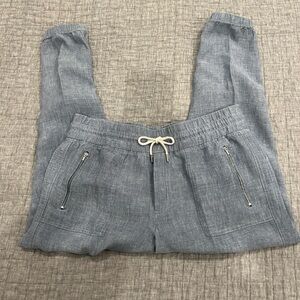 EUC Athleta Women’s Linen Blend Joggers - Chambray - 14